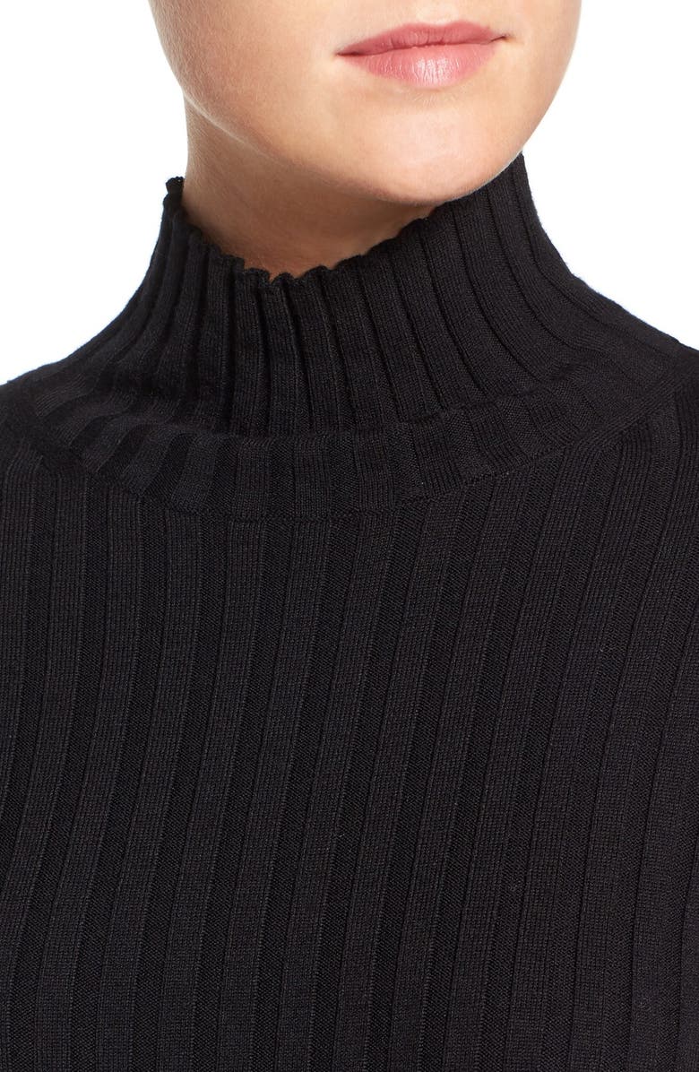 Halogen<sup>®</sup> Ribbed Long Sleeve Turtleneck Top, Alternate, color, 