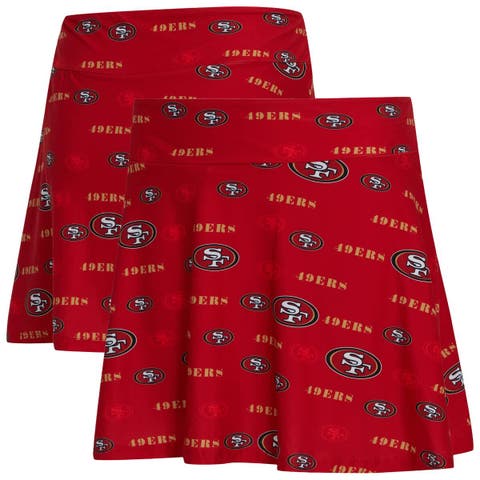 Women's Concepts Sport Scarlet San Francisco 49ers Mosaic Allover Print Skort