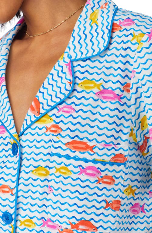 Bedhead Pajamas Print Crop Stretch Jersey Pajamas In Marina Grande