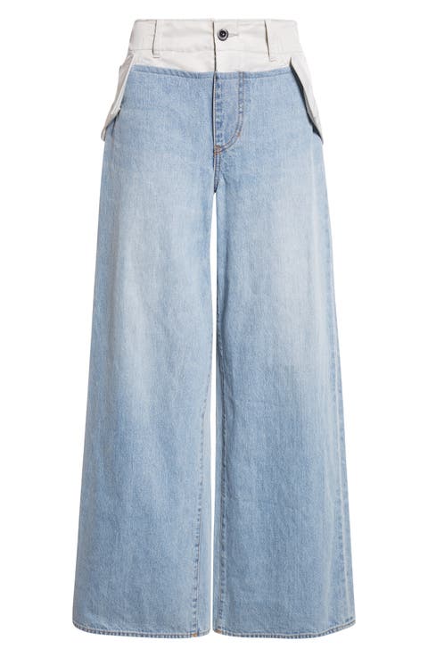 sacai 国内買付 Boot Cut Denim Pants Sacai Ladies Boot Cut Denim Pants | ShopSimon