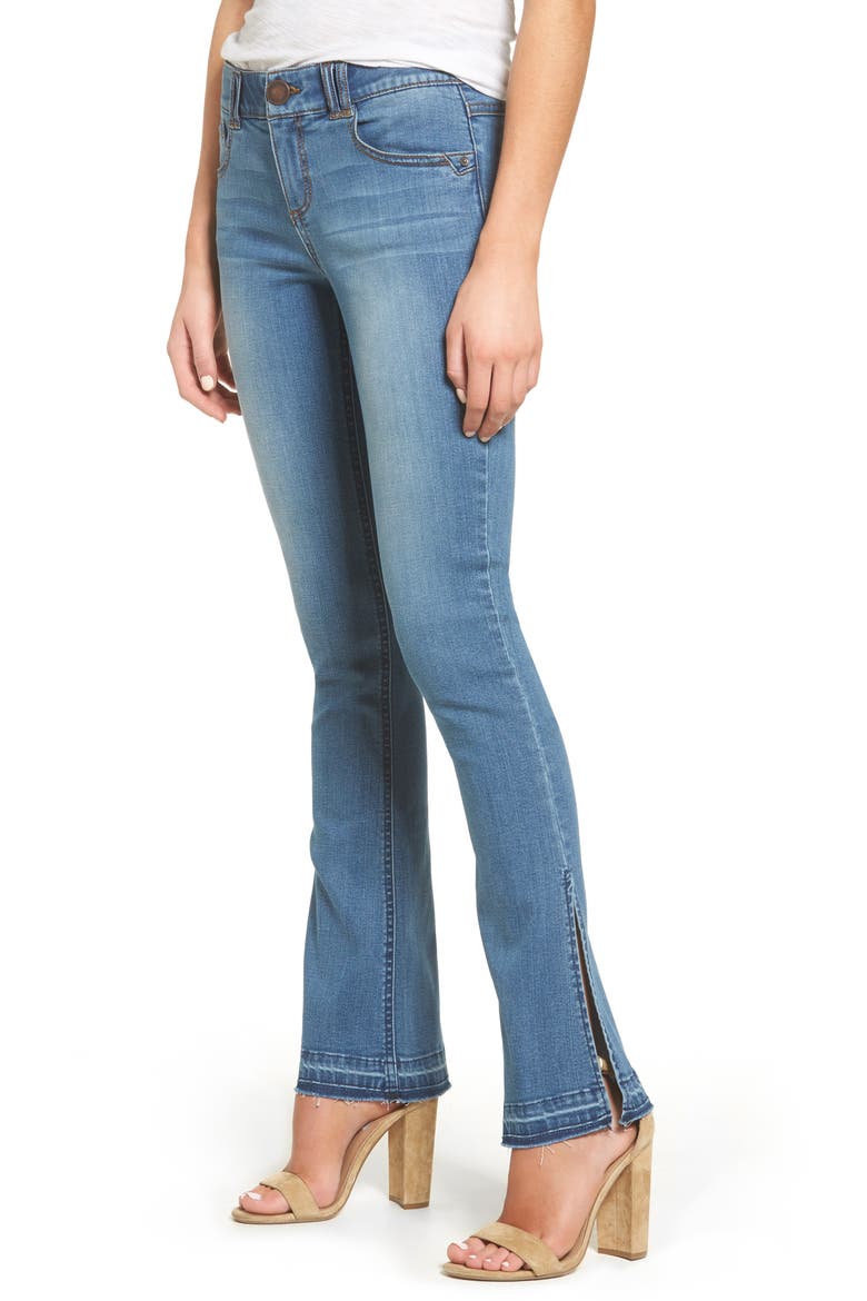 Ab-solution Split Release Hem Jeans (Nordstrom Exclusive), Main, color, LIGHT BLUE