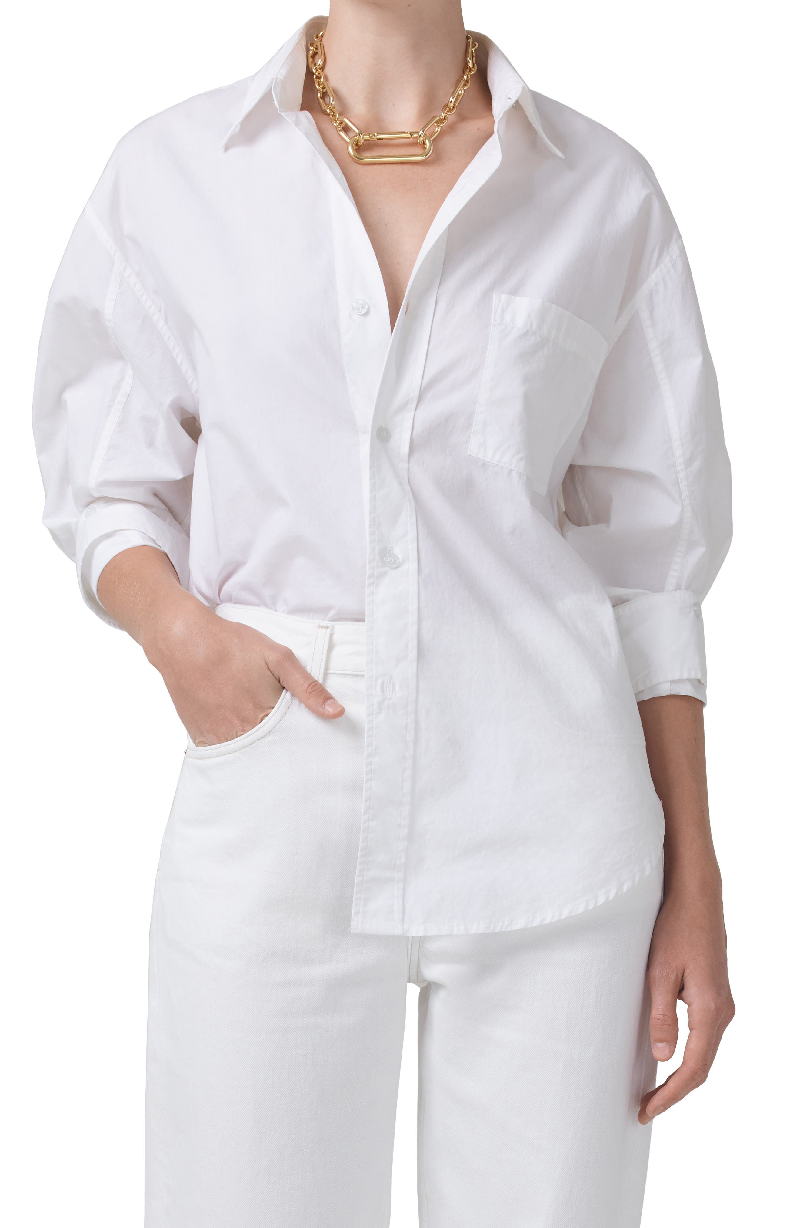 Citizens of Humanity Kayla Oversize Poplin Button-Up Shirt