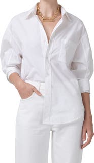 Citizens of Humanity Kayla Oversize Poplin Button-Up Shirt