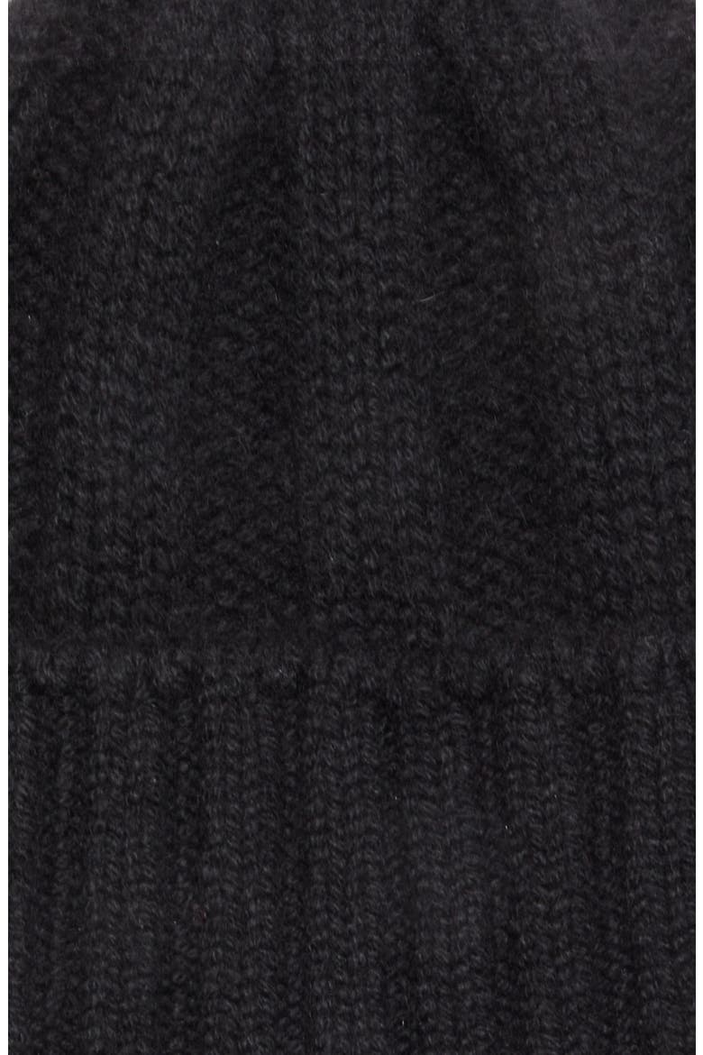 Rib Cashmere Watch Cap, Alternate, color, BLACK