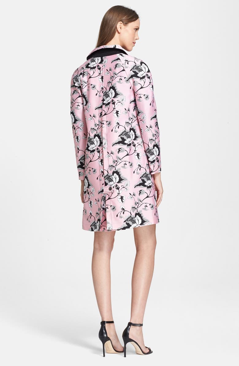 Diane von Furstenberg 'Amana' Floral Print Wool & Silk Coat, Alternate, color,