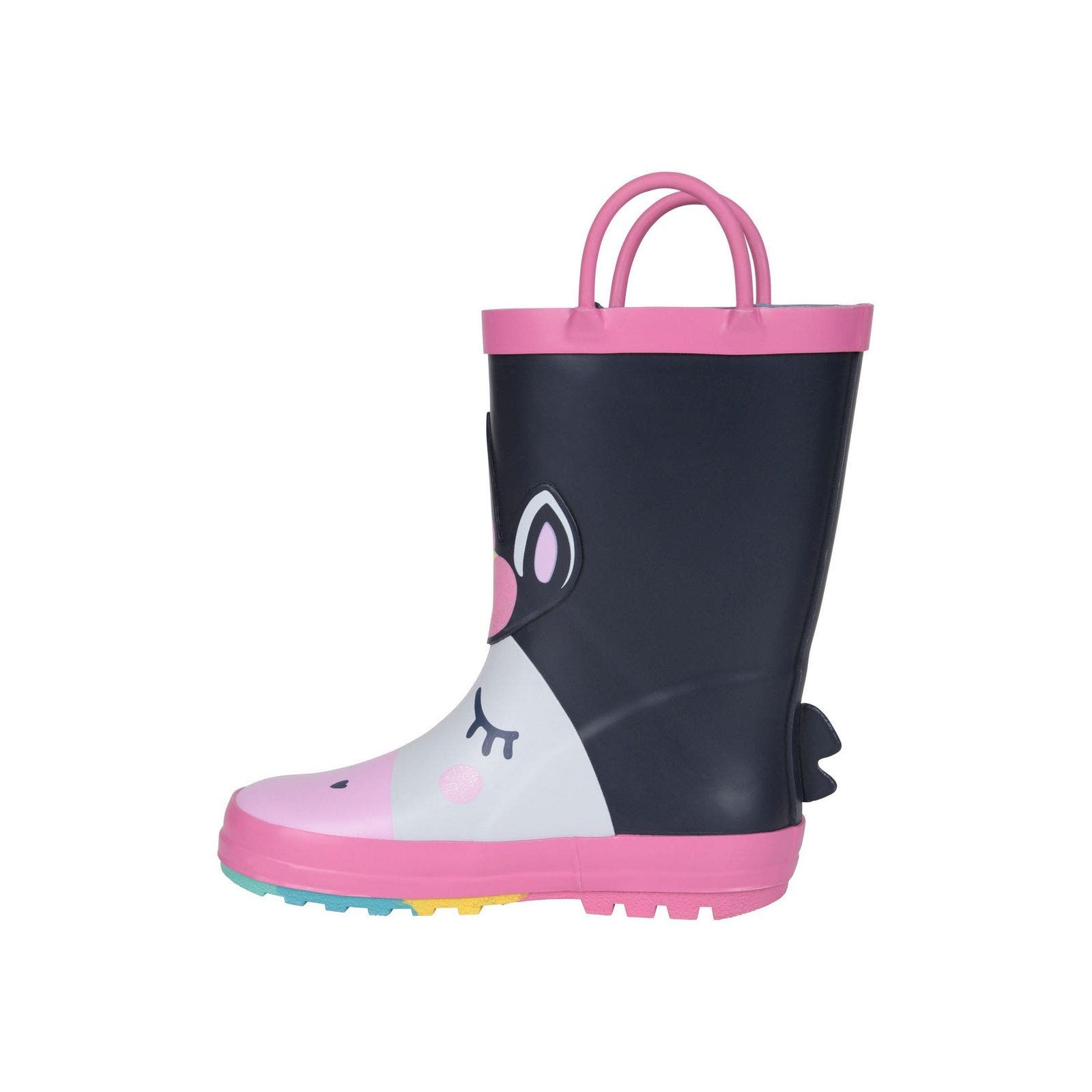 Childrens/Kids Unicorn Rain Boots, Alternate, color, Dark Blue