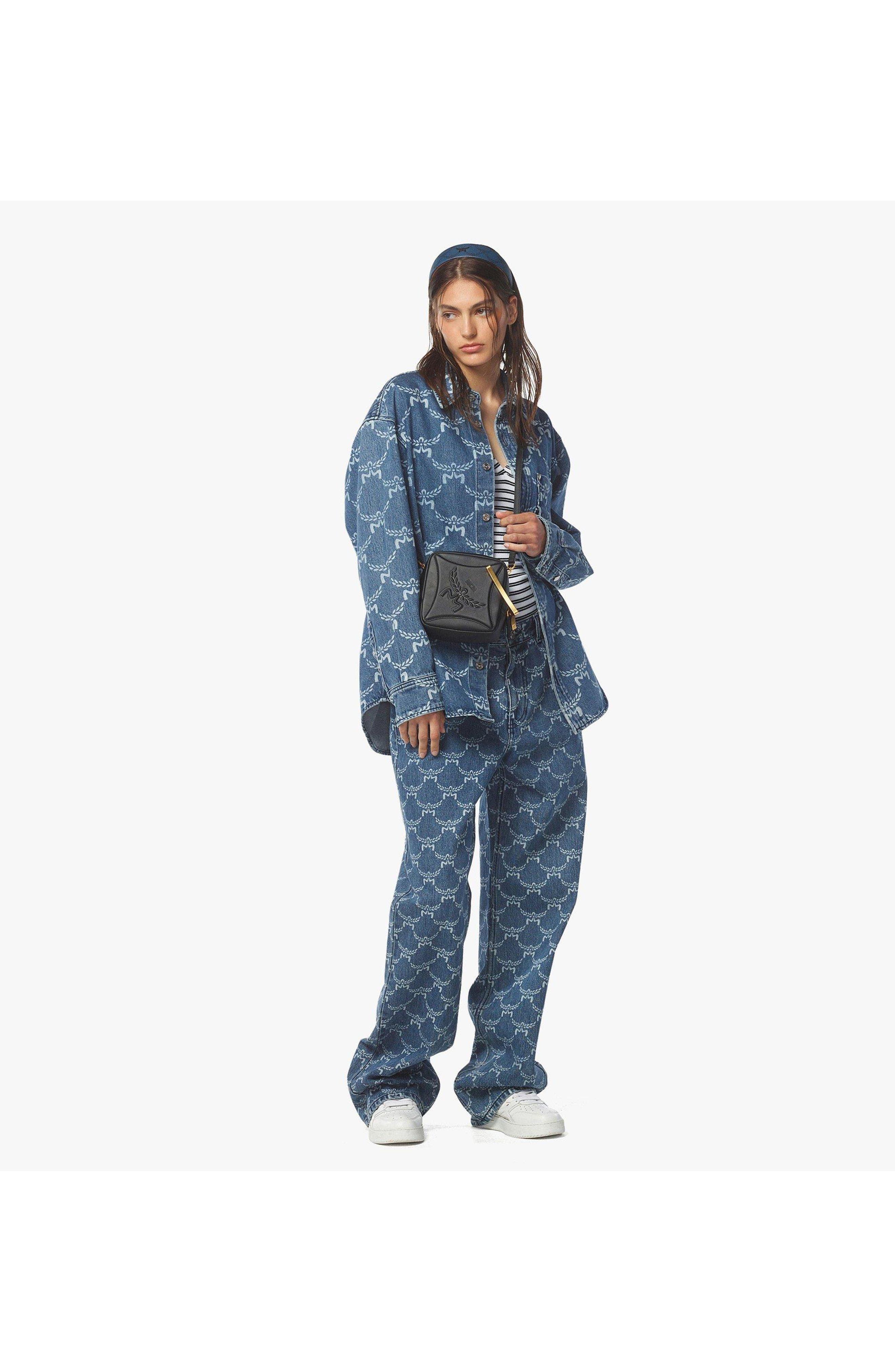 MCM Diamond Logo Crossbody in Calf Leather, Alternate, color, 