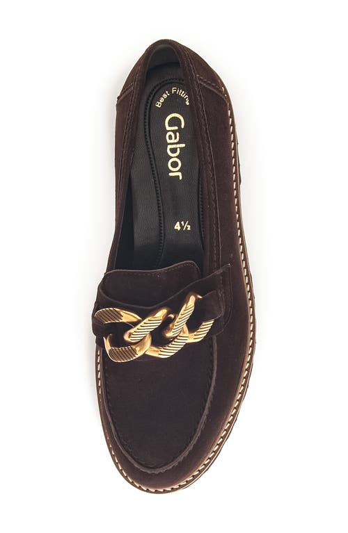 Gabor Platform Bit Loafer In Brown