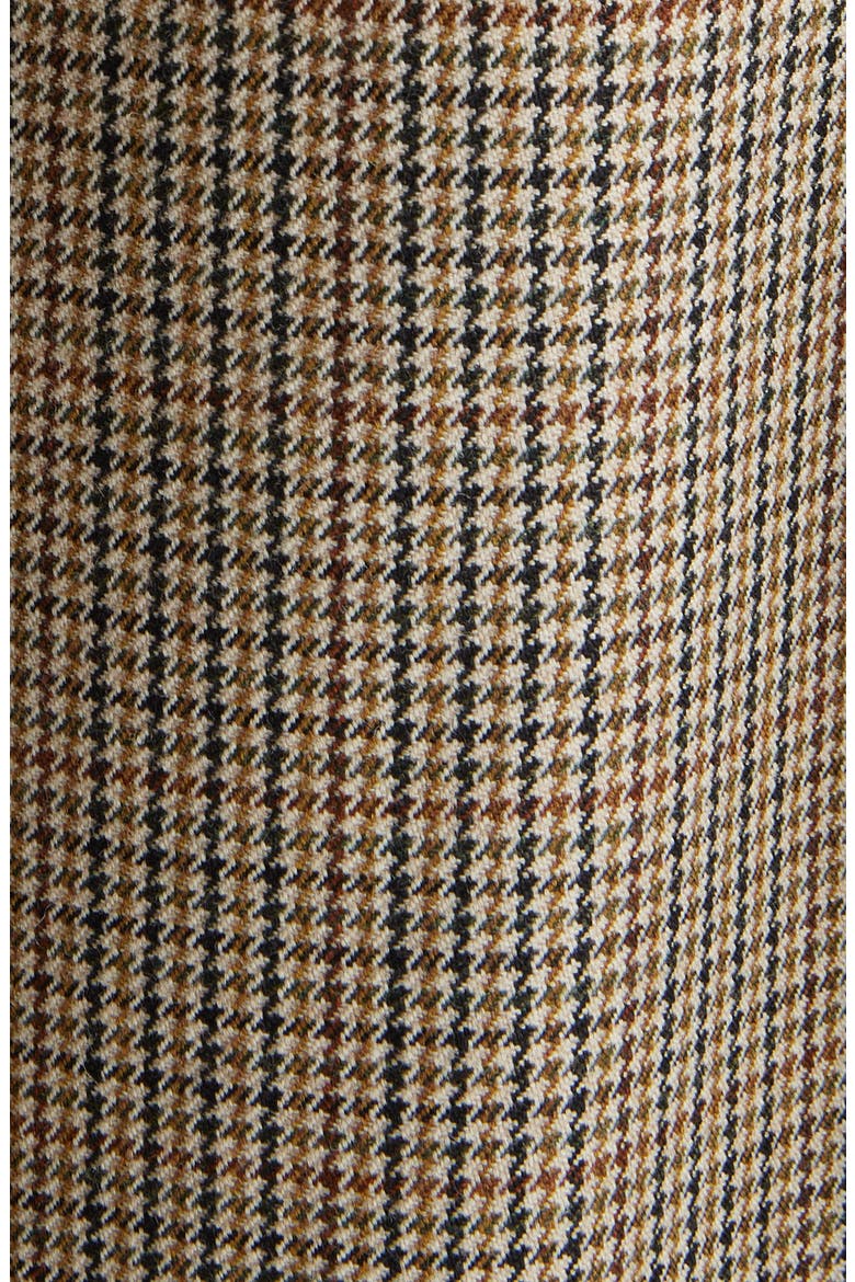 Microhoundstooth Check Virgin Wool Cape Blazer, Alternate, color, BROWN/ CAMEL CHECK
