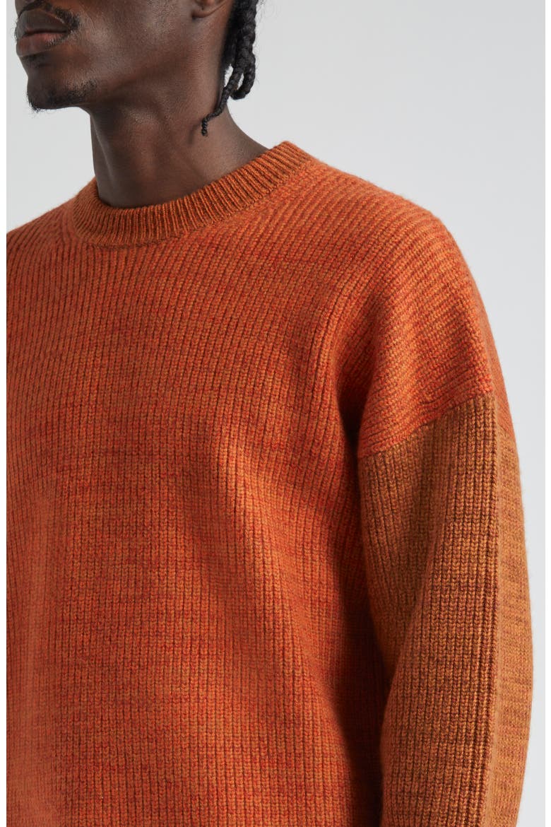 Odd Colorblock Wool Blend Sweater, Alternate, color, TONAL BROWN