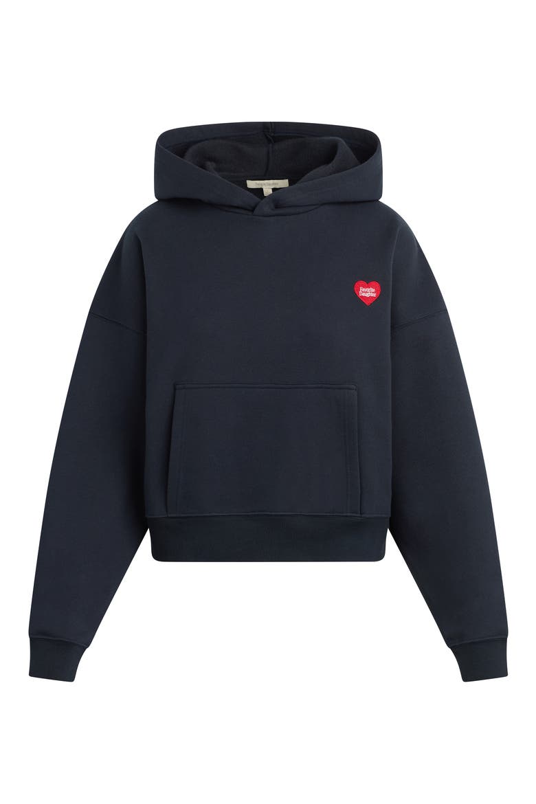 Heart Logo Hoodie, Main, color, NAVY