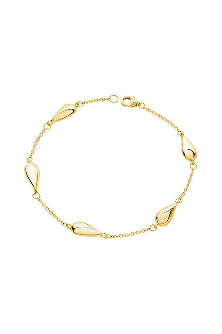 Station Tear Drop Bracelet, Main, color, Gold Vermeil