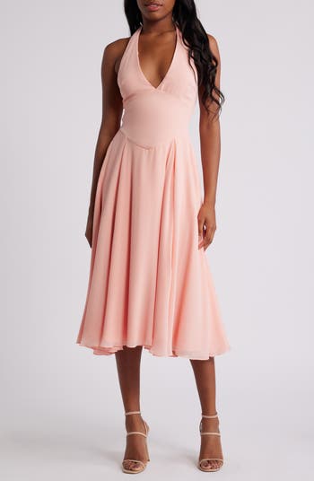 Solada Floral Halter Midi Sundress