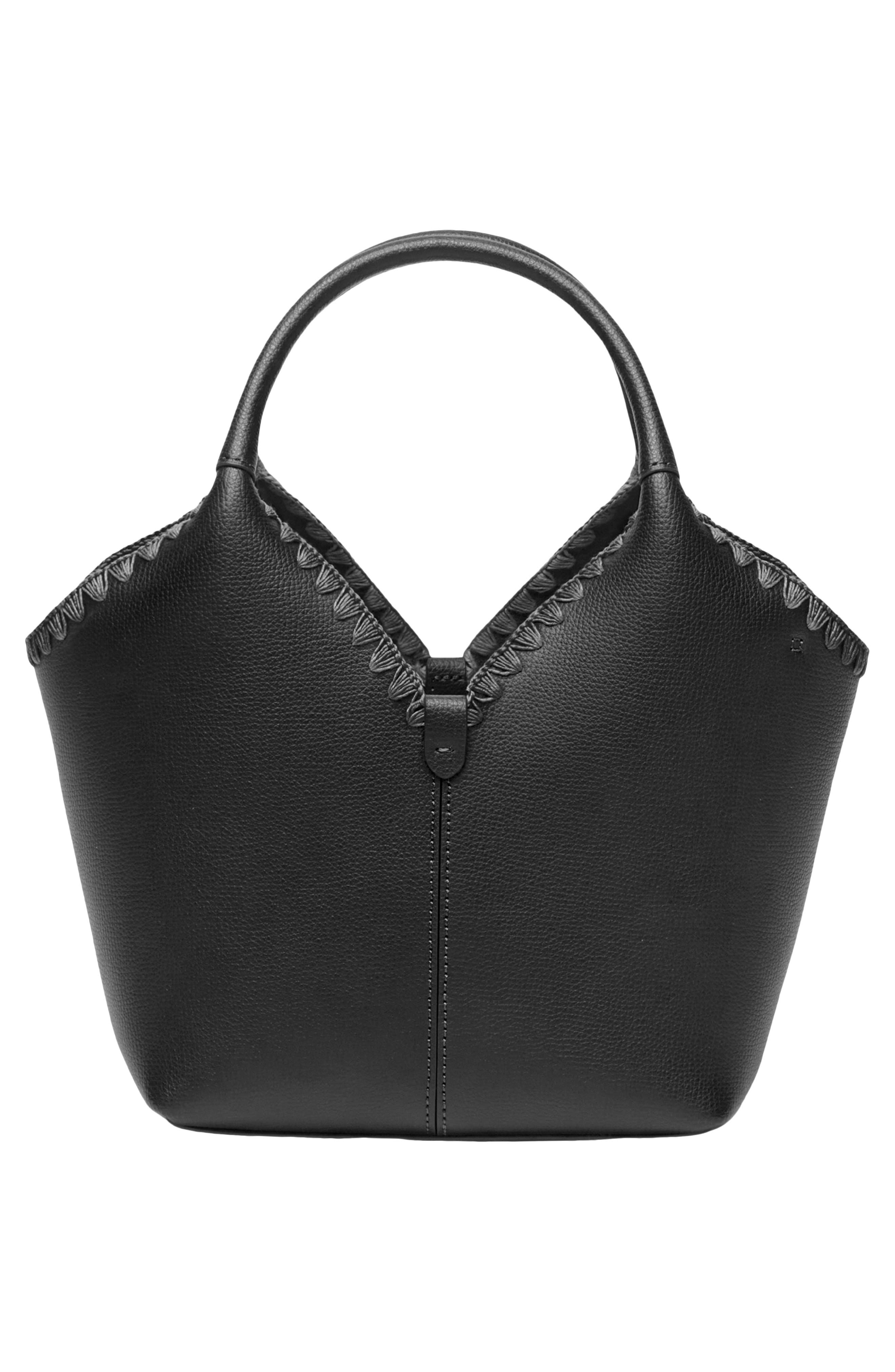 Oryany Vanessa Leather Satchel, Alternate, color, Black