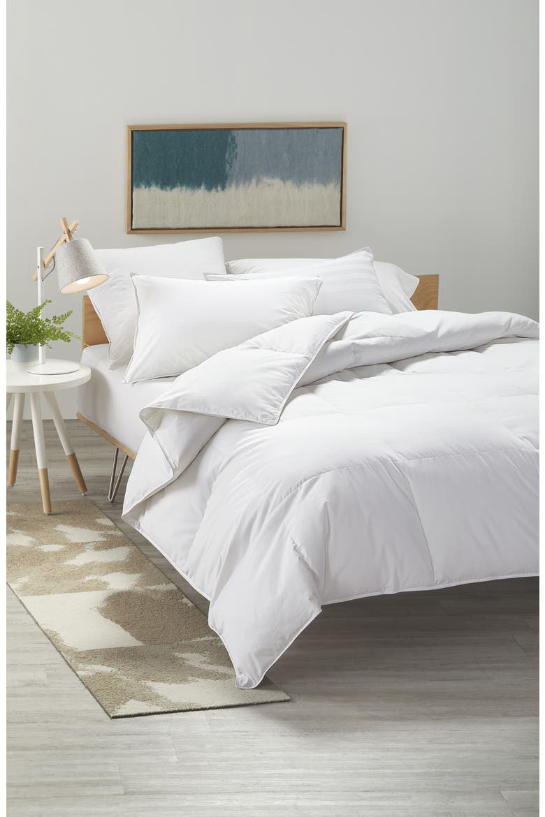 at Home Goose Down Pillow, Alternate, color, WHITE