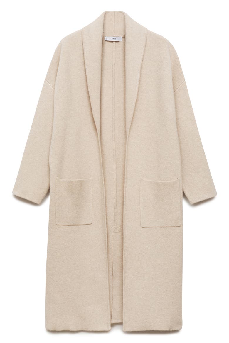 Oversize Long Cardigan, Main, color, LIGHT/ PASTEL GREY