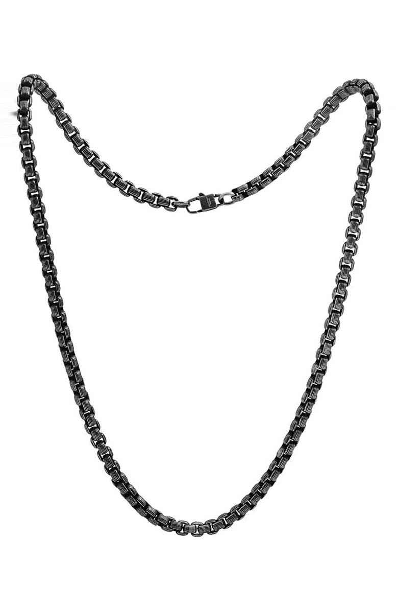 GEOFFREY BEENE Box Chain Necklace, Alternate, color, Black