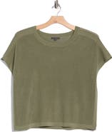 Adrianna Papell Open Stitch Short Sleeve Sweater