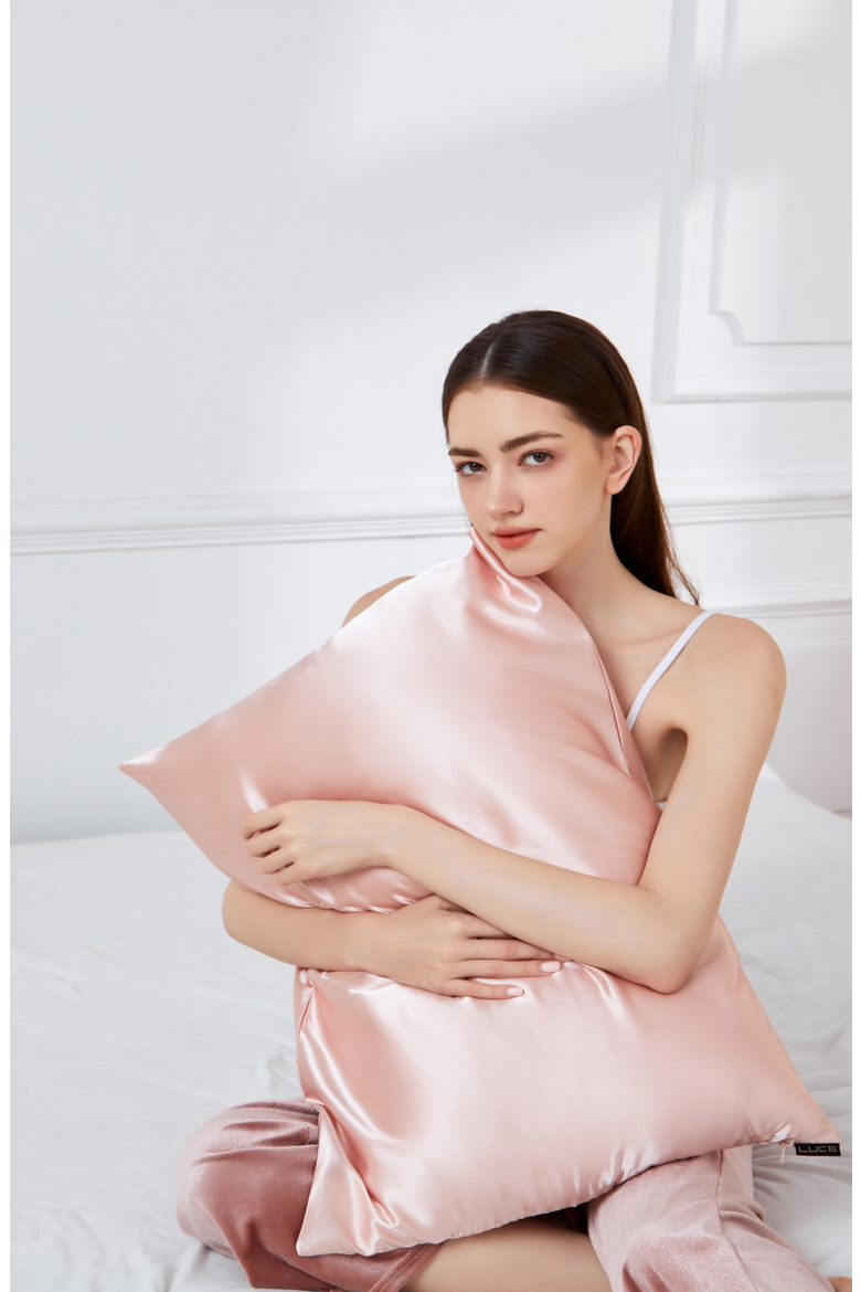 Premium Satin Pillowcase for Silky Smooth Hair & Skin, Alternate, color, PINK