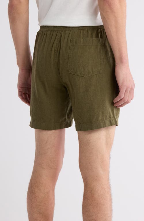 14th & Union Linen & Cotton Blend Drawstring Shorts