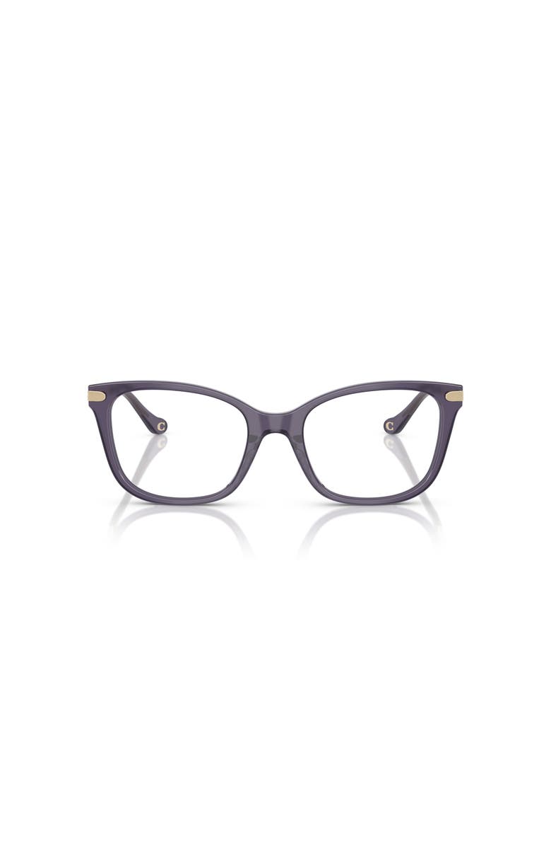 COACH 52mm Square optical glasses, Alternate, color, Violet