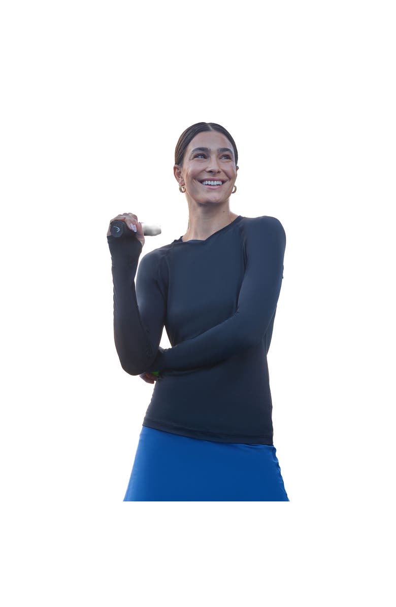 BloqUV Women's Active V-Neck Shirt, Alternate, color, Black