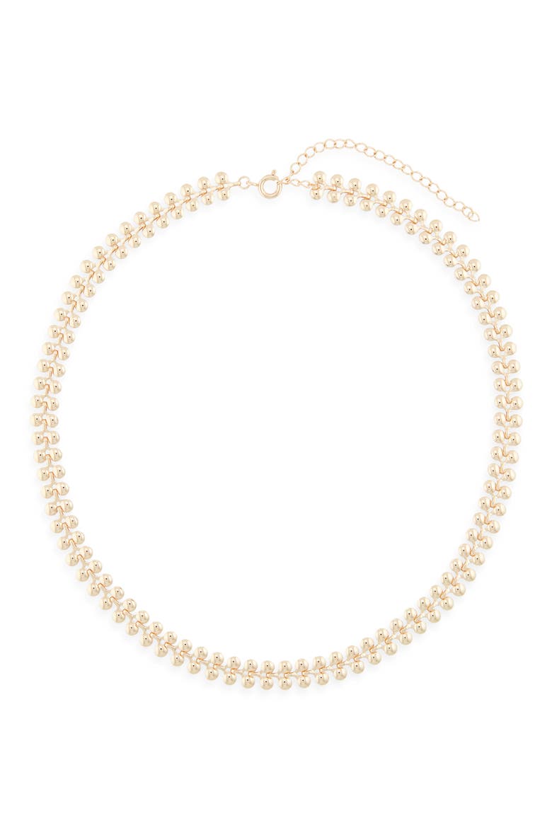 Petal Chain Necklace, Main, color, GOLD