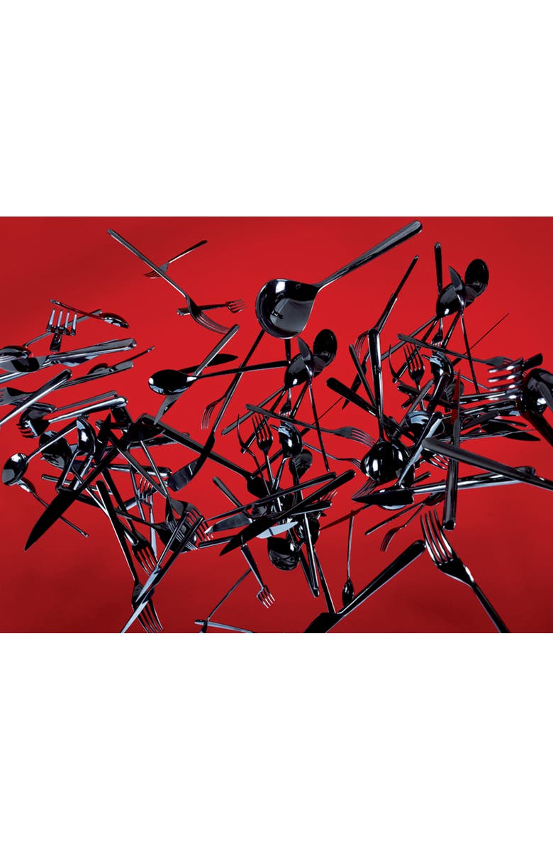 Mepra Linea Black Gold Salad Serving Set - 2 Pieces, Alternate, color, Black Gold