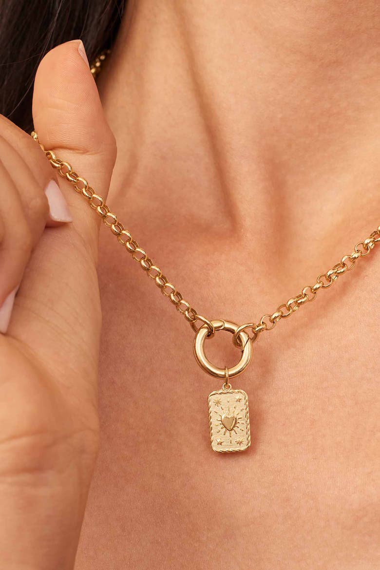 14K Yellow Gold It's Love Pendant Charm, Alternate, color, Yellow Gold