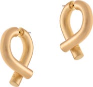 Reiss Taylor Tubular Metal Twist Front/Back Earrings