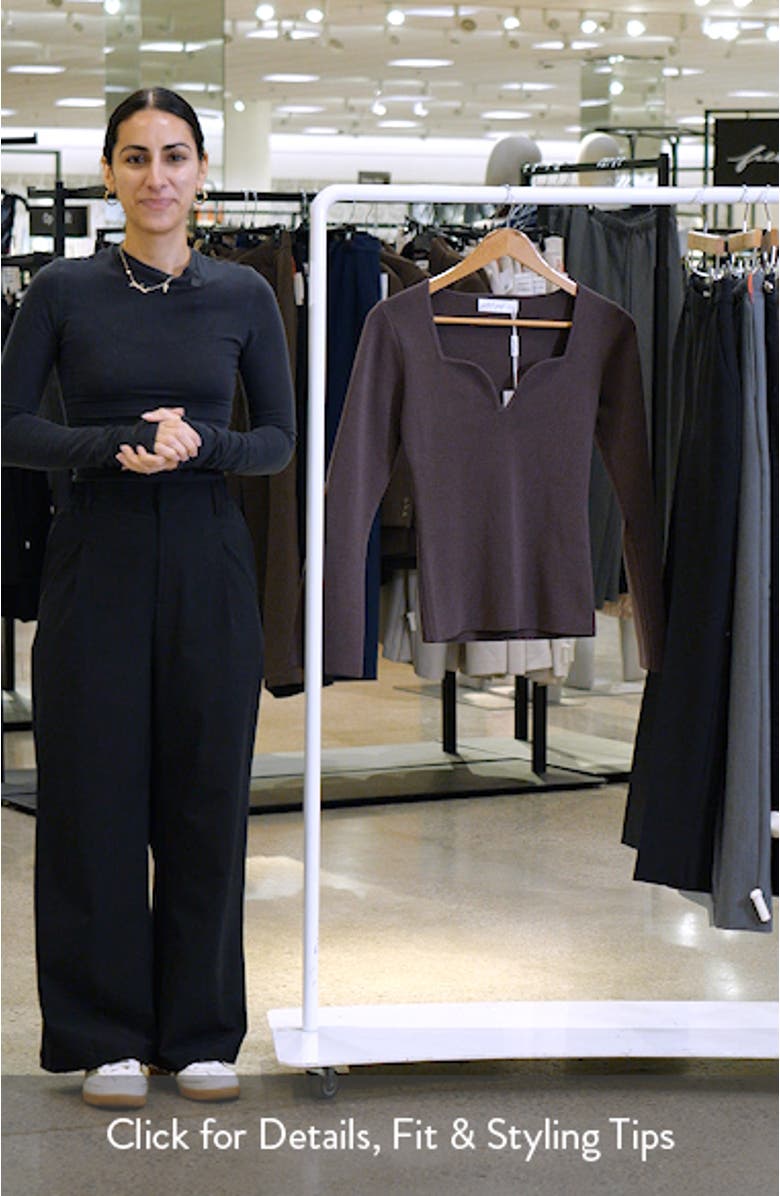 Trinity Sweetheart Neck Knit Top, sales video thumbnail