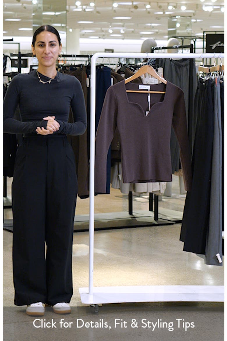 Trinity Sweetheart Neck Knit Top video