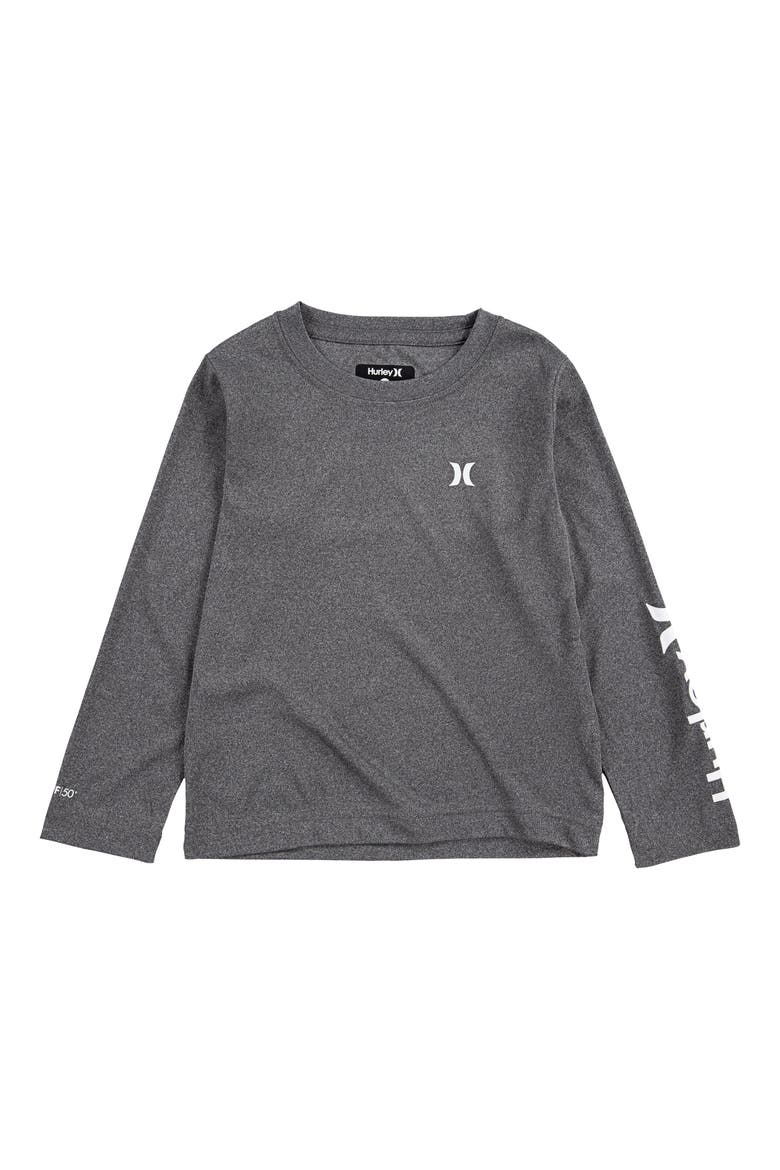 Dri-FIT UPF 50+ Long Sleeve T-Shirt, Main, color, BLACK HEATHER