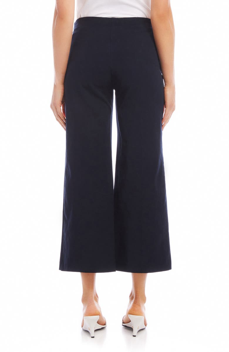 FIFTEEN TWENTY High Waist Crop Wide Leg Pants, Alternate, color, Navy