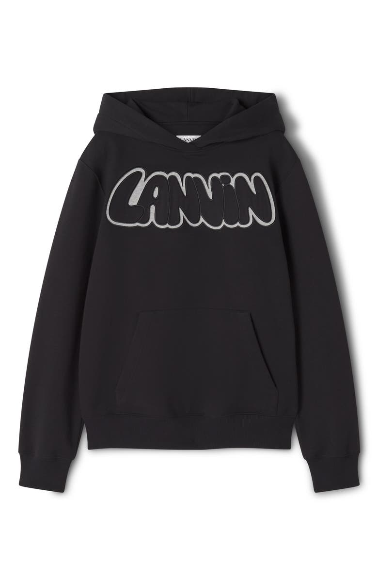 Lanvin Curb Hoodie, Alternate, color, Black