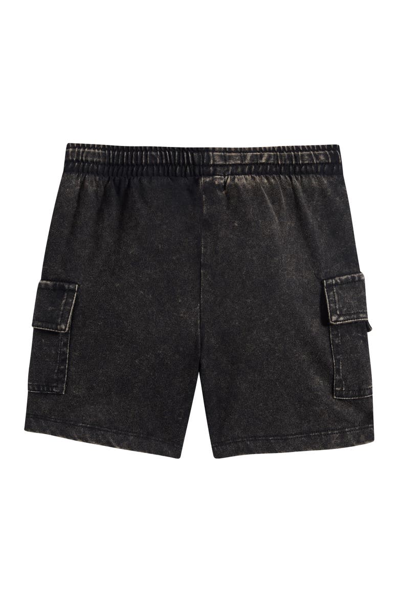 Kids' Organic Cotton Cargo Shorts, Alternate, color, BLACK