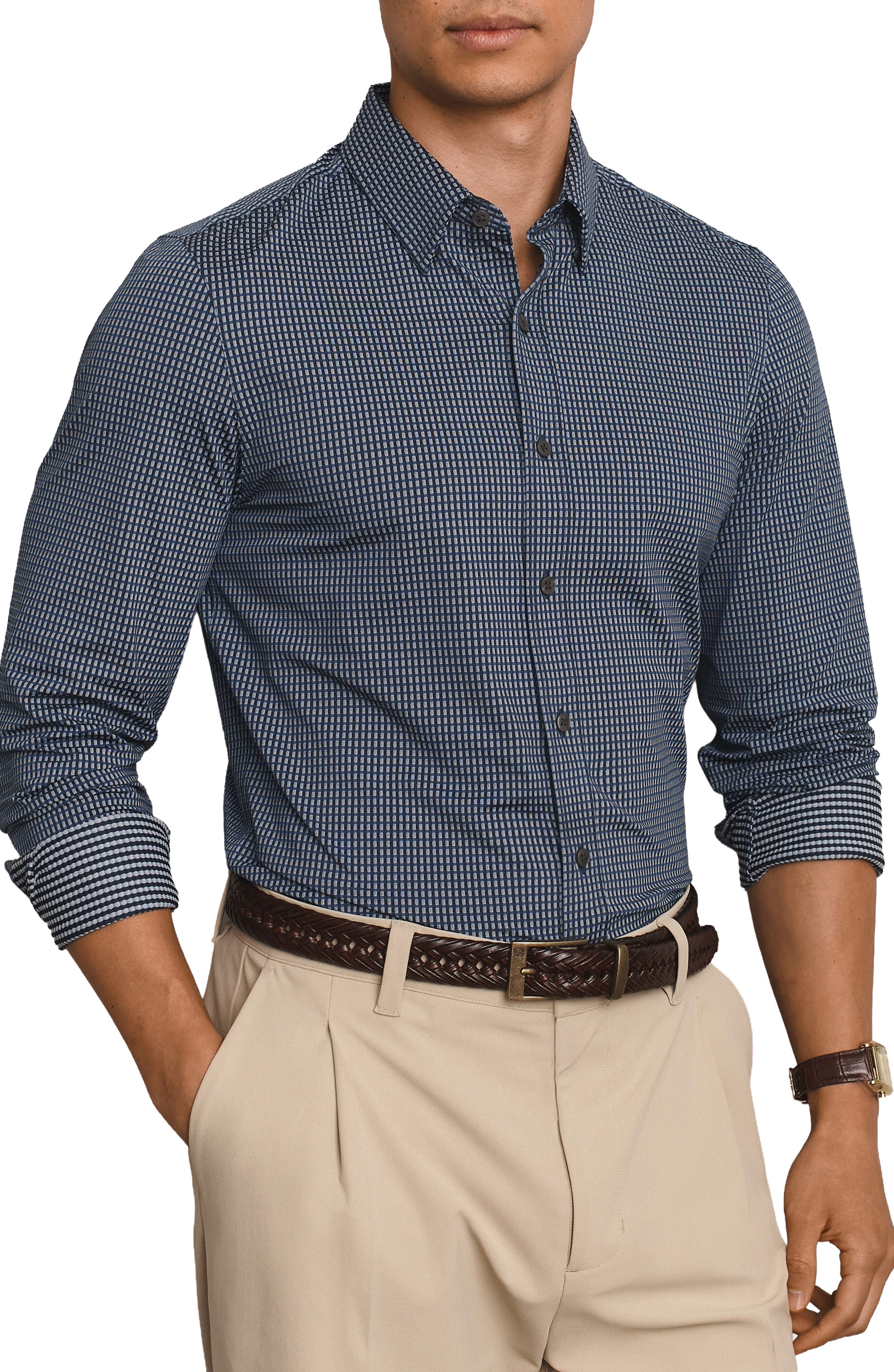 NAVY/ GRAY GINGHAM