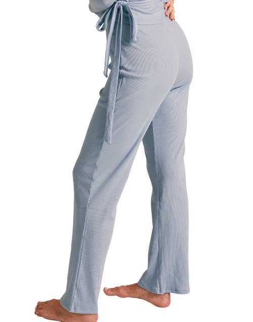 Adore Me Rib Knit Boyfriend Pant In Blue