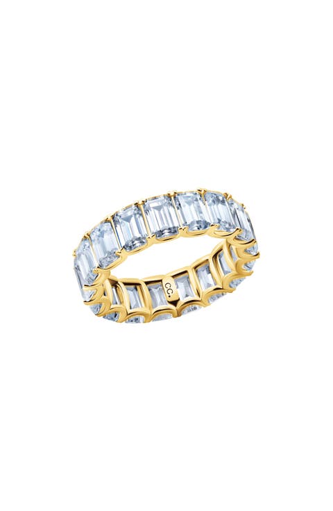 Emerald Cut Eternity Band Ring