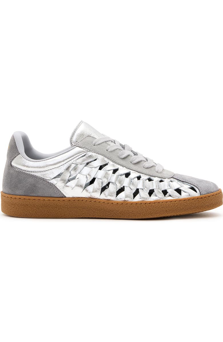 AllSaints Velma Woven Sneaker, Alternate, color, Silver/ Grey