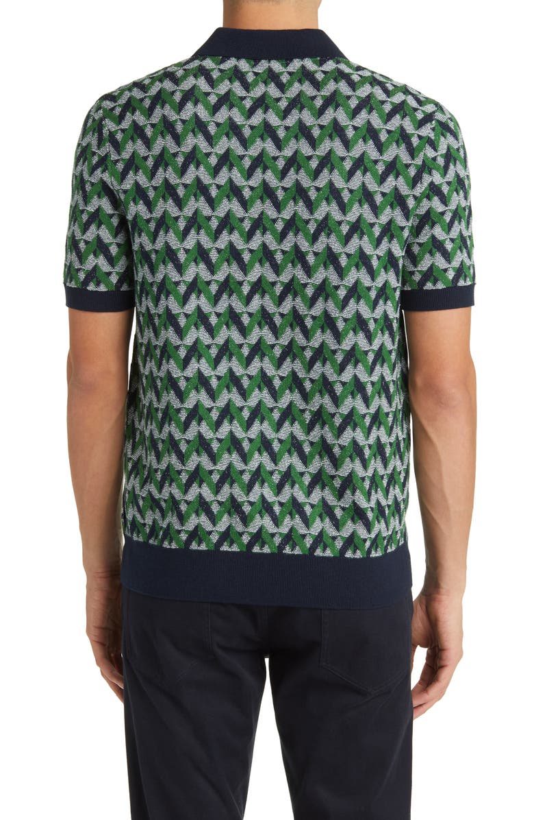 Ted Baker London Mitford Jacquard Quarter Zip Polo, Alternate, color, 