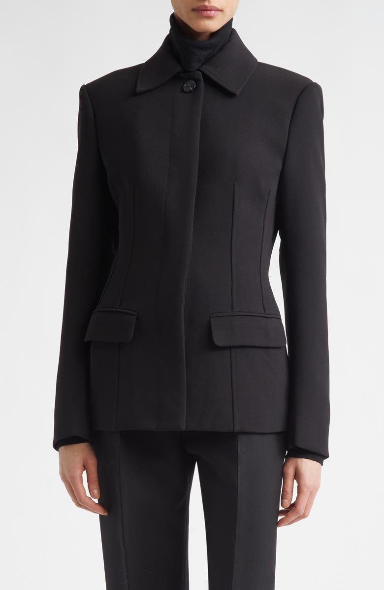 TOTEME Cinched Pocket Jacket, Main, color, Black