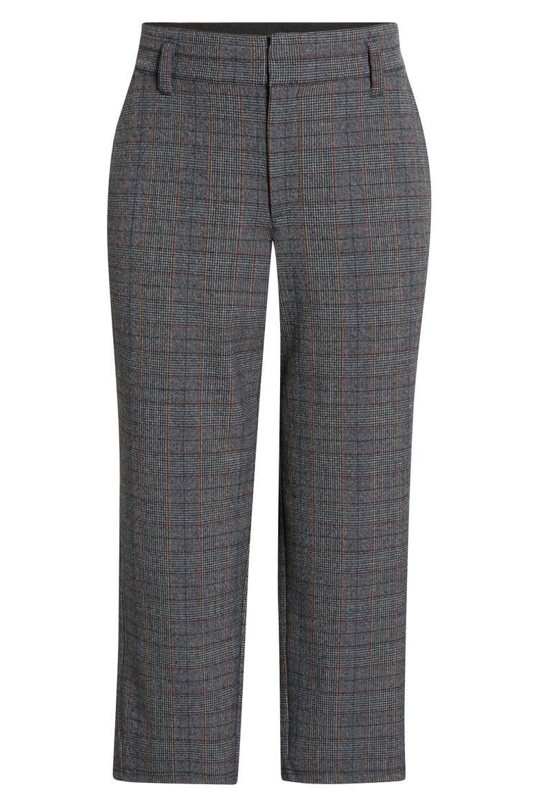 Skyrise Ankle Slim Straight Leg Pants, Alternate, color, CHARCOAL UMBER MULTI