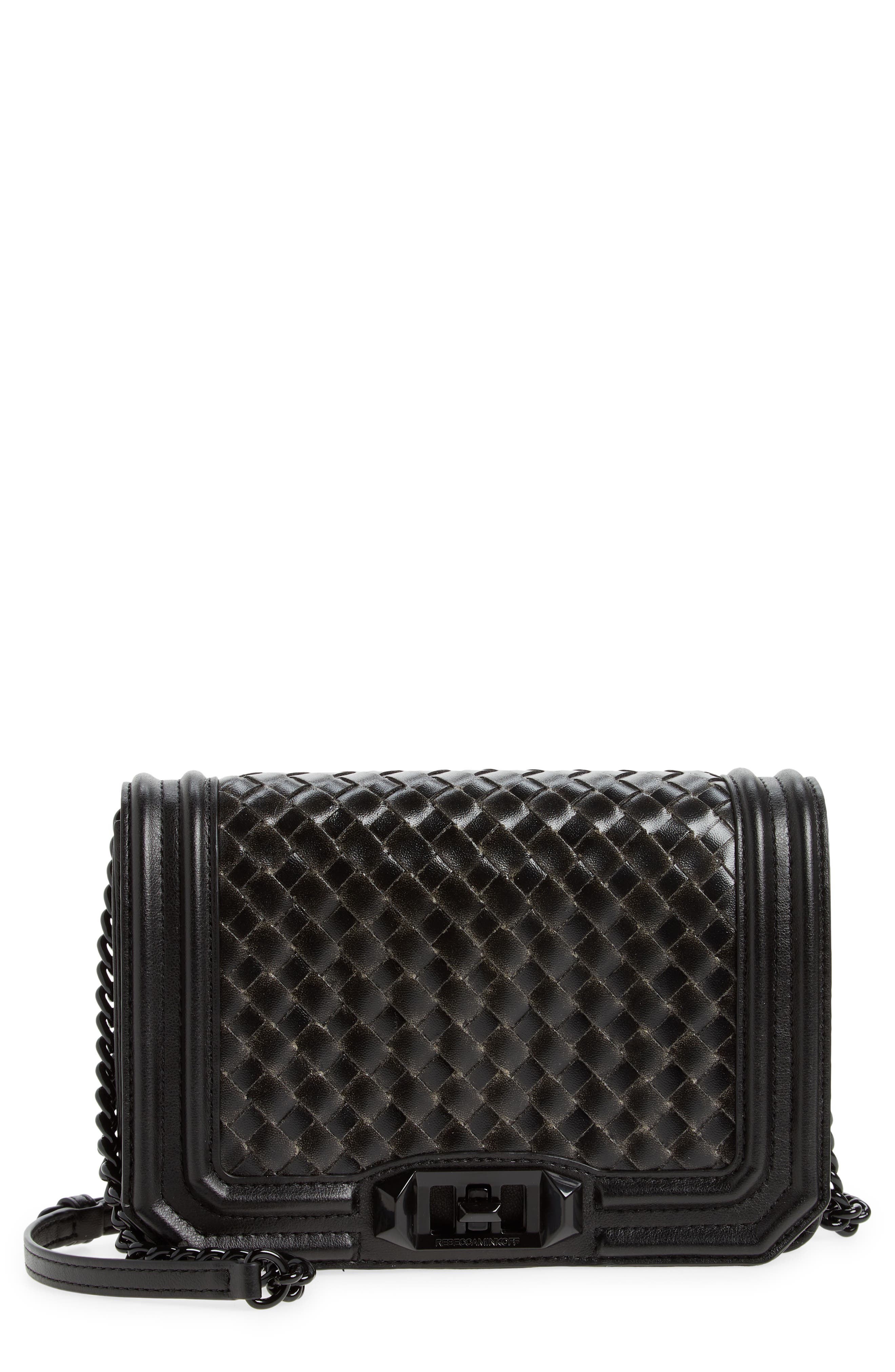 Rebecca Minkoff Love Chevron Quilted Leather Crossbody Bag, Main, color, 