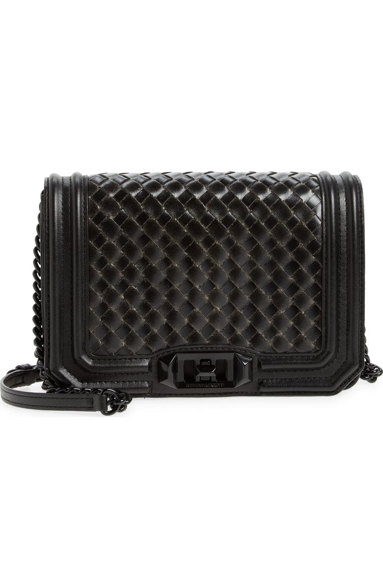 Rebecca Minkoff Love Chevron Quilted Leather Crossbody Bag, Main, color,