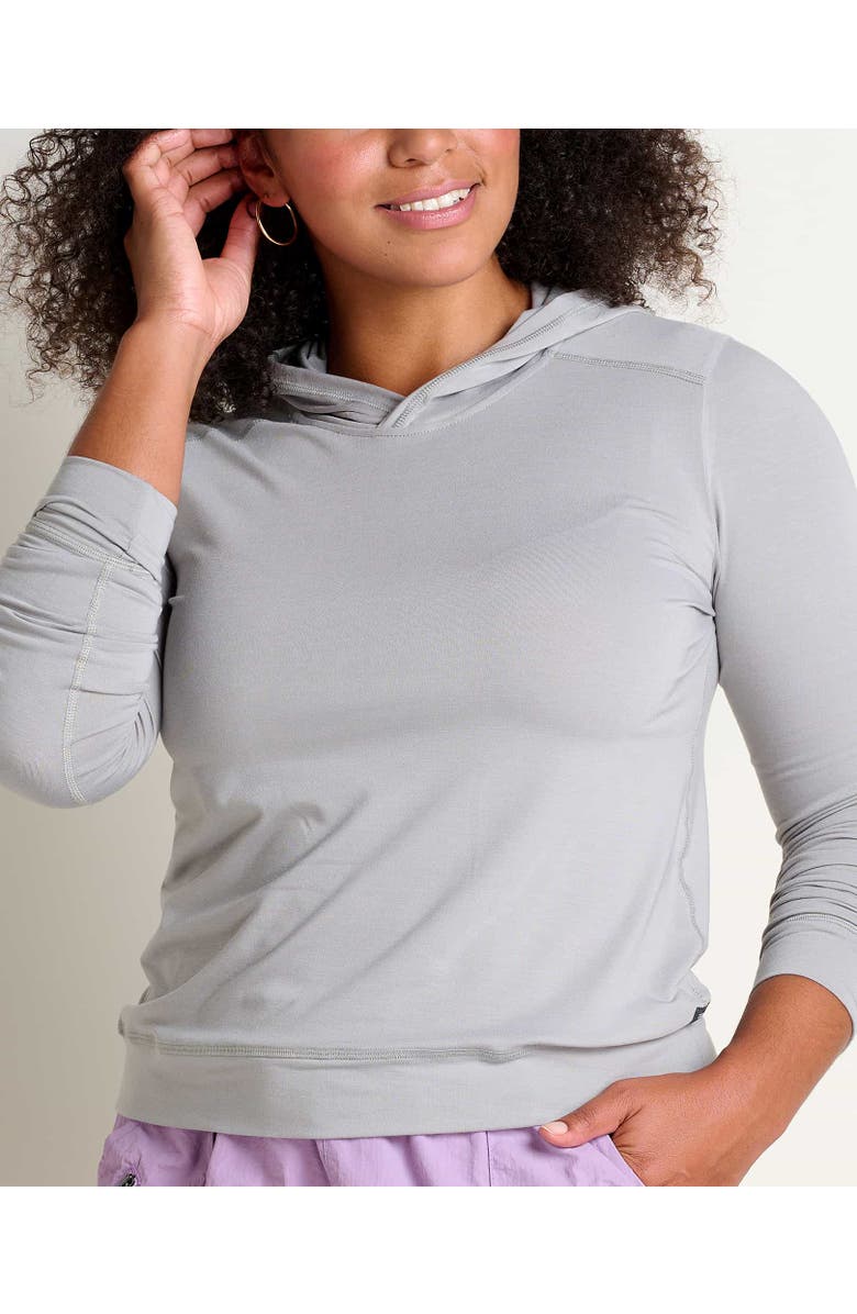 Toad & Co Women's Swifty Long Sleeve Hoodie, Alternate, color, Light Ash