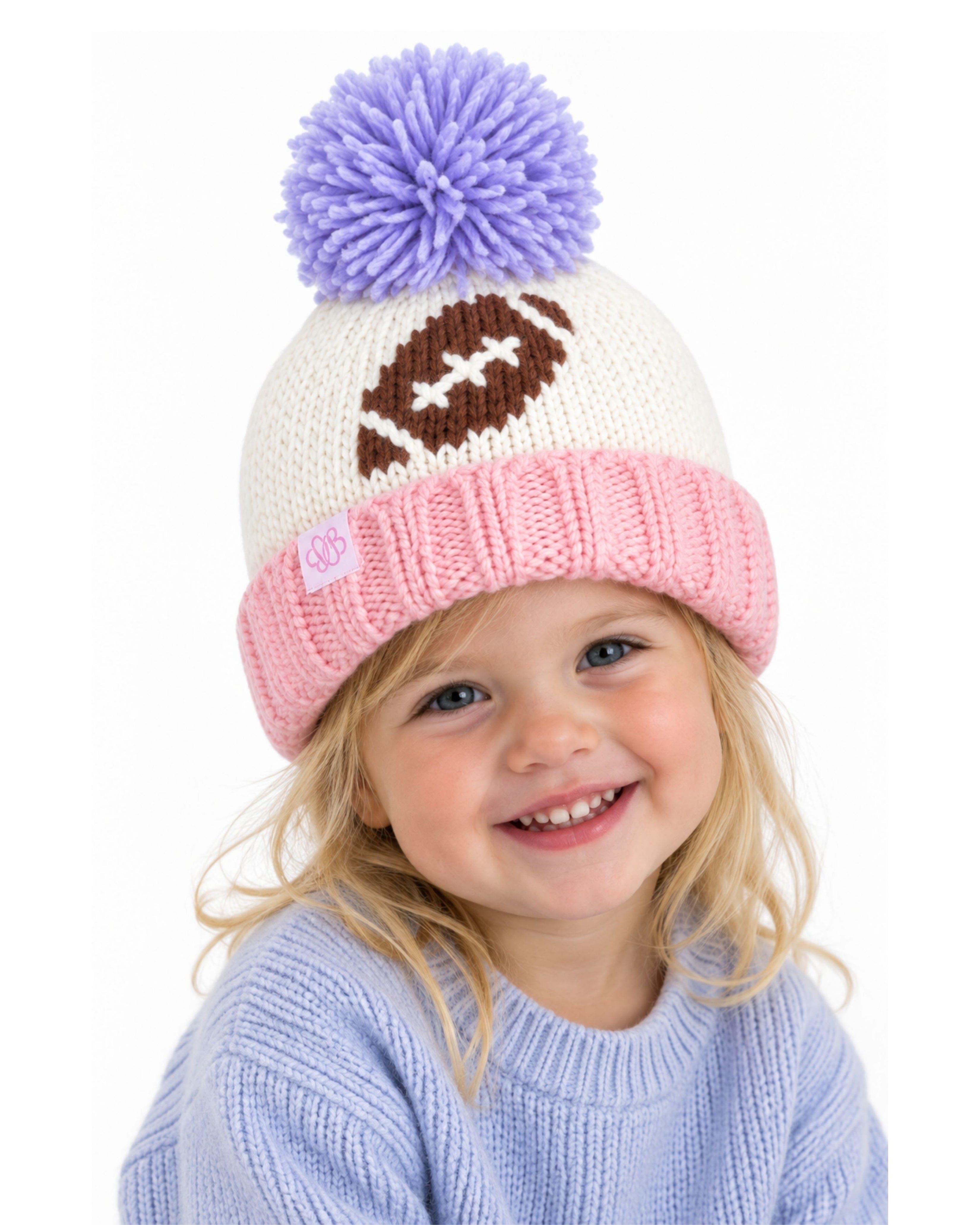 Bits & Bows Football Bobble Hat (baby) | Nordstrom