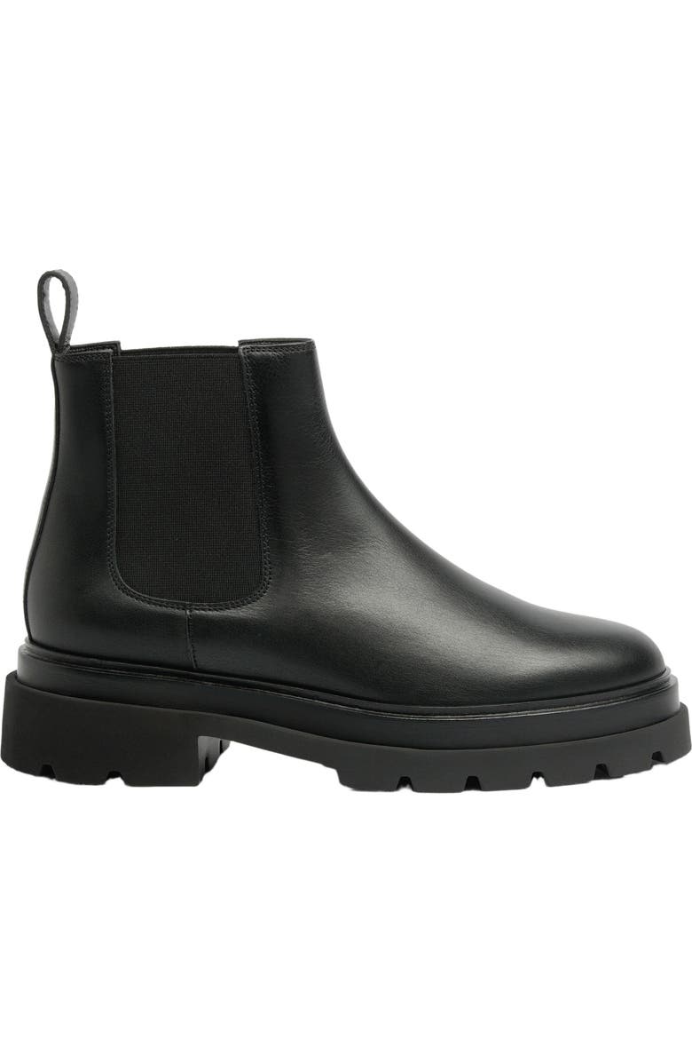 Santoni Women's leather Chelsea boot, Main, color, Black