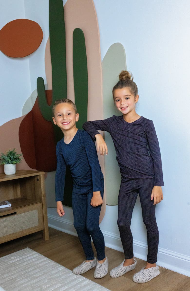 NoggiWear Ombre Printed Loungewear Set, Alternate, color, Blue Print