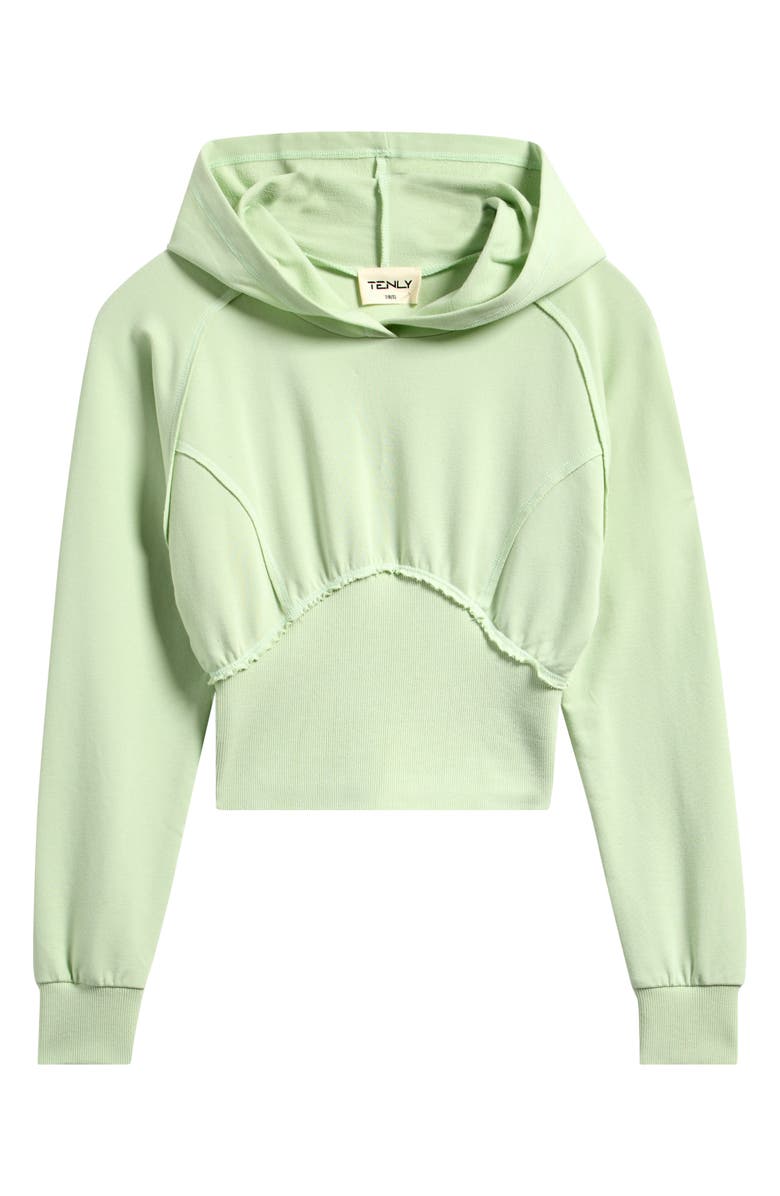 TENLY Kids' Dolman Sleeve French Terry Hoodie, Main, color, Mint Fizz